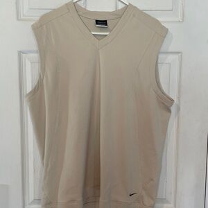 Nike Golf Size Large Tan Sleeveless Shirt